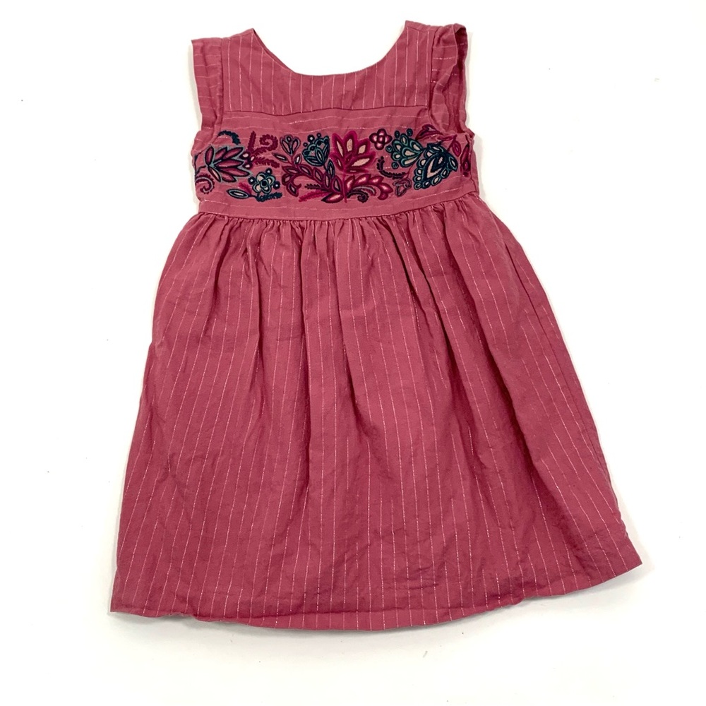 Tea Collection Dress Girls 7 Blush Pink Embroidered